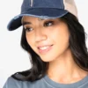 Boné trucker eco-responsável com efeito rasgado unissexo